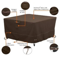 Madrona RainProof 44 In. L X 44 In. W X 22 In. H Square Fire Pit Table Cover -Fire Place Store classic accessories fire pit covers and accessories 55 835 036601 rt a0 1000