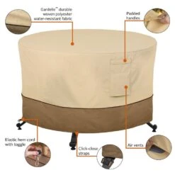 Veranda 56 In. Round Full Coverage Fire Pit Table Cover -Fire Place Store classic accessories fire pit covers and accessories 56 033 011501 00 40 1000