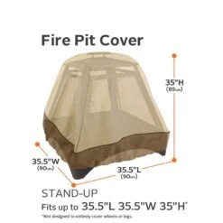 Veranda Stand-Up Fire Pit Cover -Fire Place Store classic accessories fire pit covers and accessories 72952 c3 1000
