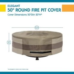 Duckcovers 50 In. Elegant Round Fire Pit Cover -Fire Place Store classic accessories fire pit covers and accessories lfpr5024 40 1000