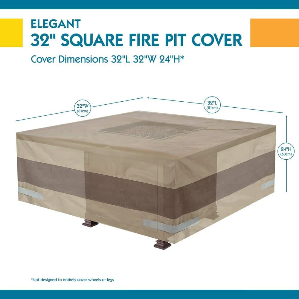 Duck Covers Elegant 32 In. Square Fire Pit Cover 3 Duck Covers Elegant 32 In. Square Fire Pit Cover - Image 3
