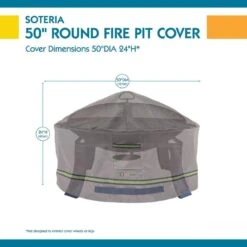 Duck Covers Soteria 50 In. Grey Round Fire Pit Cover 16 Duck Covers Soteria 50 In. Grey Round Fire Pit Cover -Fire Place Store classic accessories fire pit covers and accessories rfpr5024 40 1000