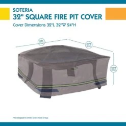 Duckcovers Soteria 32 In. Square Fire Pit Cover -Fire Place Store classic accessories fire pit covers and accessories rfps3232 40 1000