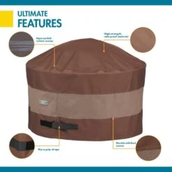 Duckcovers Ultimate 44 In. Dia X 24 In. H Round Fire Pit Cover -Fire Place Store classic accessories fire pit covers and accessories ufpr4424 a0 1000