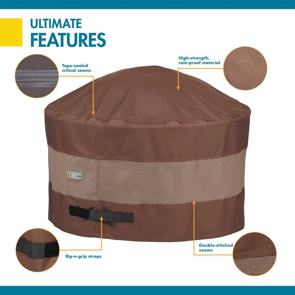 Duckcovers Ultimate 68 In. Dia X 24 In. H Round Fire Pit Cover 4 Duckcovers Ultimate 68 In. Dia X 24 In. H Round Fire Pit Cover - Image 4