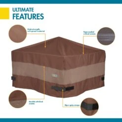 Duck Covers Ultimate 44 In. L X 44 In. D X 24 In. H Square Fire Pit Cover -Fire Place Store classic accessories fire pit covers and accessories ufps444424 a0 1000