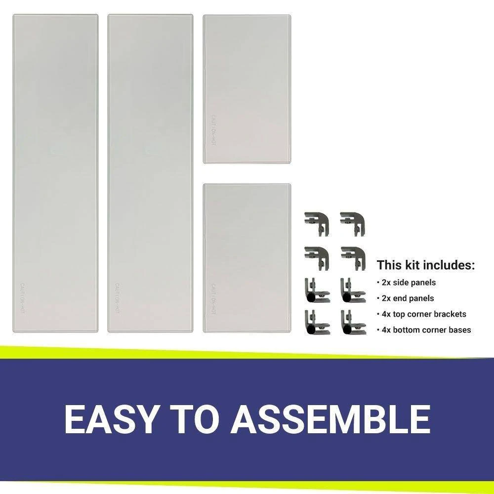 29.5 In. X 13.5 In. Tempered Glass Flame Guard 3 29.5 In. X 13.5 In. Tempered Glass Flame Guard - Image 3