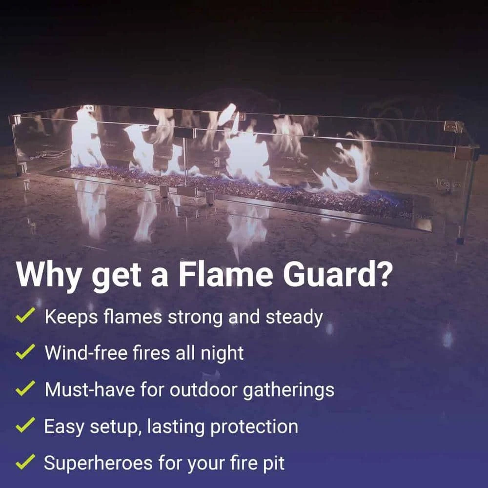 35.5 In. X 11.5 In. Tempered Glass Flame Guard 4 35.5 In. X 11.5 In. Tempered Glass Flame Guard - Image 4