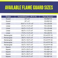 23 In. Tempered Glass Flame Guard -Fire Place Store clear american fire glass fire pit covers and accessories fg rsp 19 76 1000