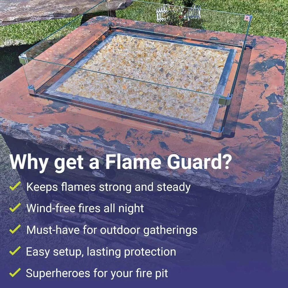 23.5 In. X 23.5 In. Tempered Glass Flame Guard 4 23.5 In. X 23.5 In. Tempered Glass Flame Guard - Image 4