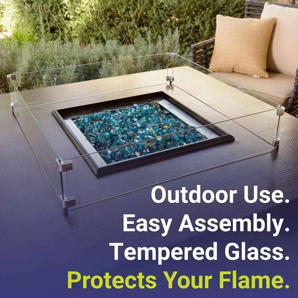 23.5 In. X 23.5 In. Tempered Glass Flame Guard 5 23.5 In. X 23.5 In. Tempered Glass Flame Guard - Image 5