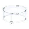 14 In. Round Tempered Glass Fire Pit Wind Guard For 10 In. Round Drop-In Fire Pit Burner Pan