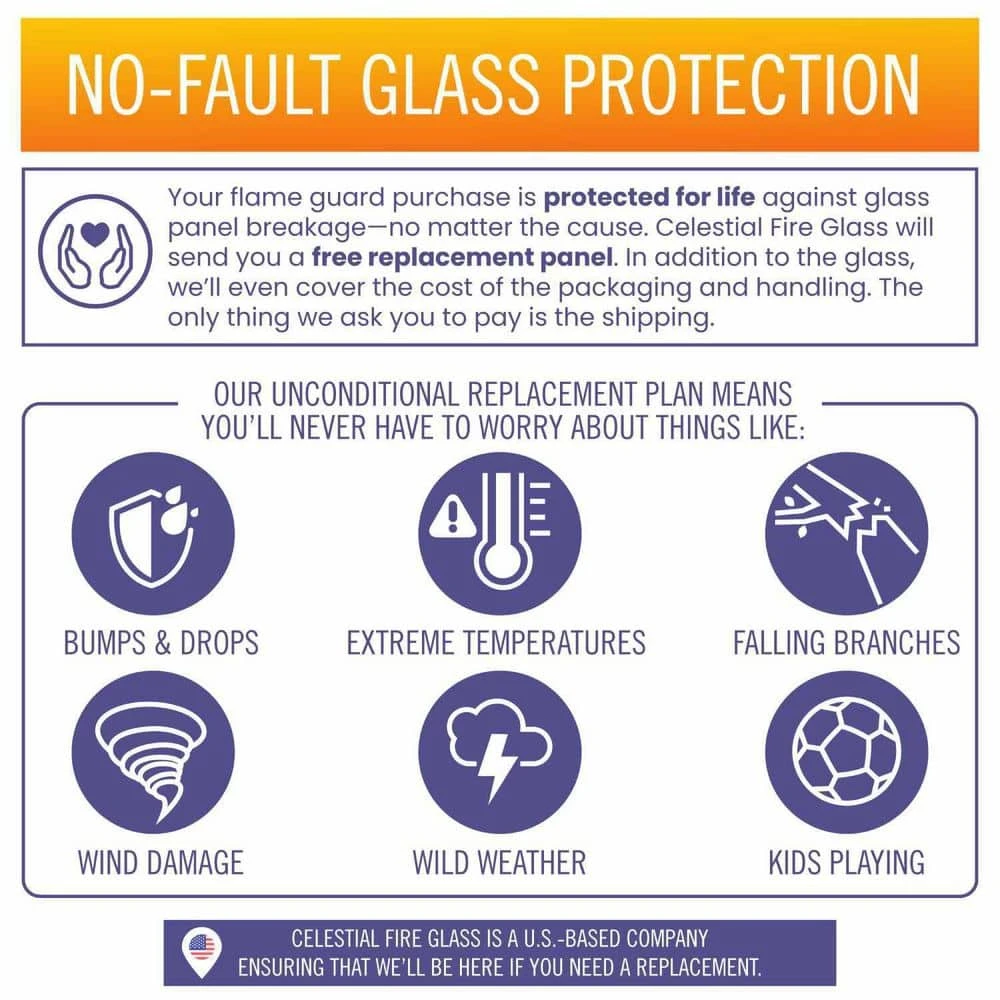 17 In. Round Tempered Glass Fire Pit Wind Guard For 13 In. Round Drop-In Fire Pit Burner Pan 3 17 In. Round Tempered Glass Fire Pit Wind Guard For 13 In. Round Drop-In Fire Pit Burner Pan - Image 3