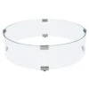 23 In. Round Tempered Glass Fire Pit Wind Guard For 19 In. Round Drop-In Fire Pit Burner Pan