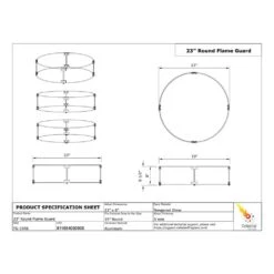 23 In. X 8 In. Tall X 19 In. Round Tempered Glass Fire Pit Wind Guard For Round Drop-In Fire Pit Burner Pan 10 23 In. X 8 In. Tall X 19 In. Round Tempered Glass Fire Pit Wind Guard For Round Drop-In Fire Pit Burner Pan -Fire Place Store clear celestial fire glass fire pit covers and accessories fg 19r8 44 1000