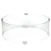 23 In. X 8 In. Tall X 19 In. Round Tempered Glass Fire Pit Wind Guard For Round Drop-In Fire Pit Burner Pan