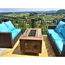 29.5 In. X 13.5 In. Tempered Glass Fire Pit Wind Guard For 24 In. X 8 In. Rectangular Drop-In Fire Pit Pan -Fire Place Store clear celestial fire glass fire pit covers and accessories fg 24 8 44 1000