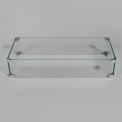Fire Pit Wind Guard 27.1 In. X 11.6 In. X 5.5 In. Rectangular Transparent Tempered Glass With Polished Aluminum Brackets 8 Fire Pit Wind Guard 27.1 In. X 11.6 In. X 5.5 In. Rectangular Transparent Tempered Glass With Polished Aluminum Brackets -Fire Place Store clear misopily fire pit covers and accessories sa11 328b311 c3 1000