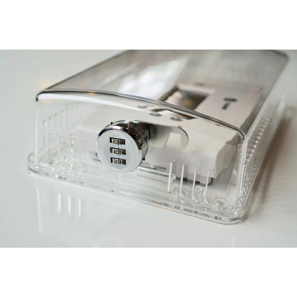 9-1/4 In. X 6 In. X 2-5/8 In. Keyless Combination Lock Thermostat Guard Cover, Clear (10-Pack) 4 9-1/4 In. X 6 In. X 2-5/8 In. Keyless Combination Lock Thermostat Guard Cover, Clear (10-Pack) - Image 4