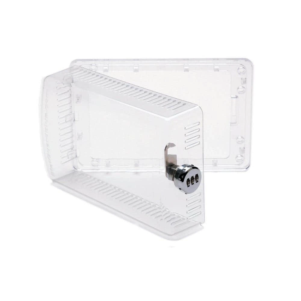 9-1/4 In. X 6 In. X 2-5/8 In. Keyless Combination Lock Thermostat Guard Cover, Clear (10-Pack) 2 9-1/4 In. X 6 In. X 2-5/8 In. Keyless Combination Lock Thermostat Guard Cover, Clear (10-Pack) - Image 2