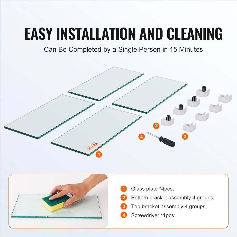 Gas Fire Pit Wind Guard For Square Fire Table 19 X 19 X 7.5 In. X 0.31 In Thick Clear Tempered Wind Guard For Firepits 4 Gas Fire Pit Wind Guard For Square Fire Table 19 X 19 X 7.5 In. X 0.31 In Thick Clear Tempered Wind Guard For Firepits - Image 4