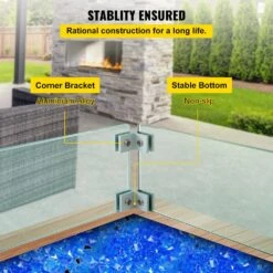 Fire Pit Wind Guard 29.5 In. X 13.6 In. X 4 In. Fire Pit Tempered Glass Wind Guard Fence 0.3 In. Thick Fire Pit Insert -Fire Place Store clear vevor fire pit covers and accessories ffb29x13x4 5yc001v0 44 1000