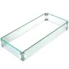 Fire Pit Wind Guard 29.5 In. X 13.6 In. X 4 In. Fire Pit Tempered Glass Wind Guard Fence 0.3 In. Thick Fire Pit Insert