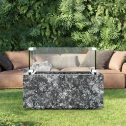 Glass Wind Guard For Rectangular Fire Pit Table 29 X 13 X 6.5 In.x 0.31 In. Thick And Sturdy Tempered Glass Panel Guard -Fire Place Store clear vevor fire pit covers and accessories fxffbb29136inr6lqv0 31 1000
