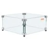 Glass Wind Guard For Rectangular Fire Pit Table 29 X 13 X 6.5 In.x 0.31 In. Thick And Sturdy Tempered Glass Panel Guard