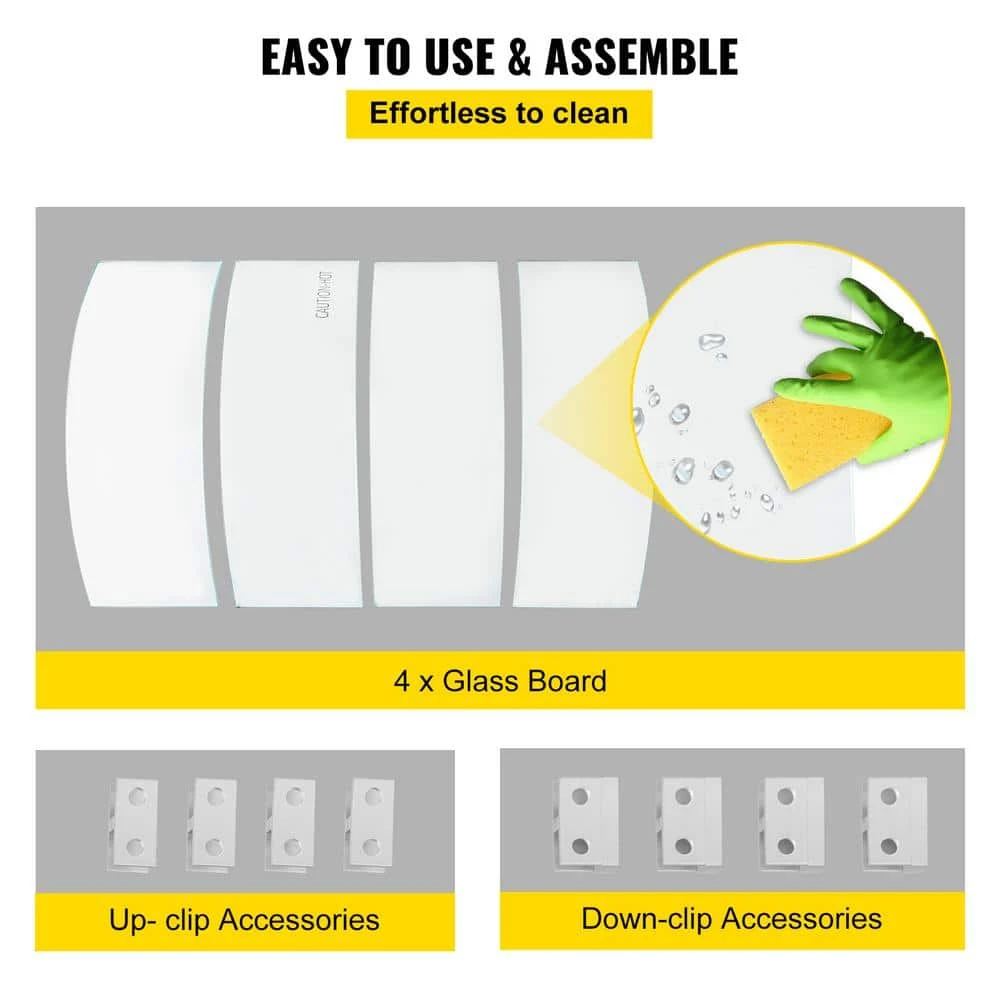 Fire Pit Wind Guard 24 X 24 X 6 In. Clear Tempered Glass Flame Guard 0.25 In.Thickness Round Glass Shield With Feet 6 Fire Pit Wind Guard 24 X 24 X 6 In. Clear Tempered Glass Flame Guard 0.25 In.Thickness Round Glass Shield With Feet - Image 6