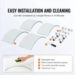 Fire Pit Wind Guard 29 X 8 In. Round Glass Flame Shield 0.24 In. Thick Fire Table Accessory Clear Tempered Glass Guard 11 Fire Pit Wind Guard 29 X 8 In. Round Glass Flame Shield 0.24 In. Thick Fire Table Accessory Clear Tempered Glass Guard -Fire Place Store clear vevor fire pit covers and accessories yxblffbyc296yxwc3v0 1f 1000