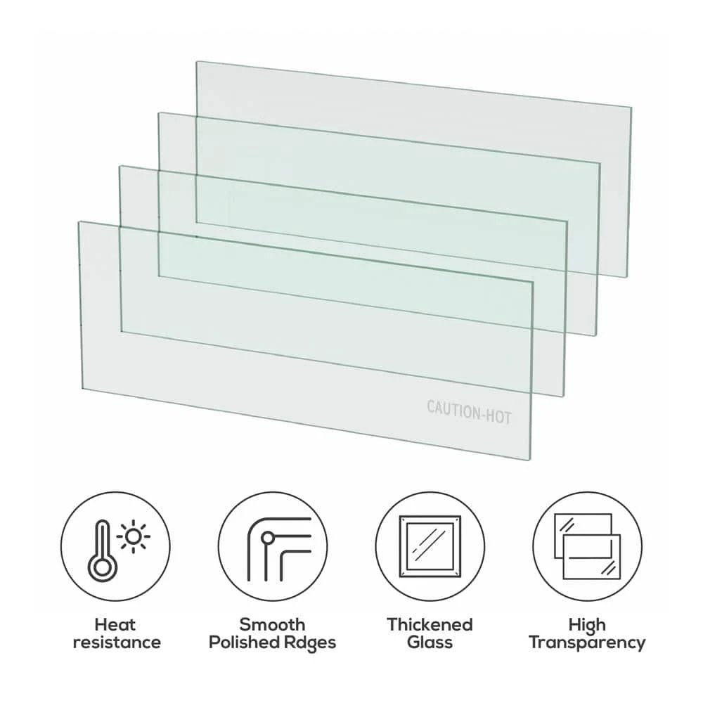 Fire Pit Square Flame Guard Screen, 22.5 In. X 22.5 In. Clear Tempered Glass Fire Table Wind Guard Shield 5 Fire Pit Square Flame Guard Screen, 22.5 In. X 22.5 In. Clear Tempered Glass Fire Table Wind Guard Shield - Image 5