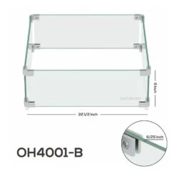 Fire Pit Square Flame Guard Screen, 22.5 In. X 22.5 In. Clear Tempered Glass Fire Table Wind Guard Shield 16 Fire Pit Square Flame Guard Screen, 22.5 In. X 22.5 In. Clear Tempered Glass Fire Table Wind Guard Shield -Fire Place Store clear westin outdoor fire pit covers and accessories oh4001 b 76 1000