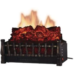 20 In. H Electric Fireplace Log Set With LED Technology And Remote Control