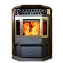 HP22SS Pellet Stove 2800 Sq Ft EPA Certified In Brown And SS Trim