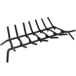 26.5 In. Fireplace Log Grate Heavy-Duty Steel Firewood Burning Rack Holder