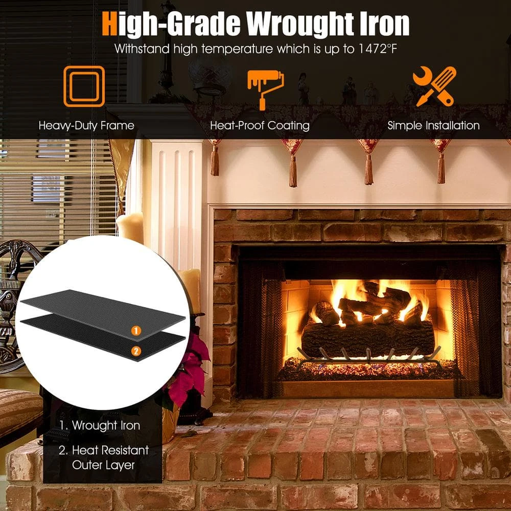 25 In. Fireplace Log Grate Heavy-Duty Steel Firewood Burning Rack Holder 7 25 In. Fireplace Log Grate Heavy-Duty Steel Firewood Burning Rack Holder - Image 7