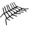 25 In. Fireplace Log Grate Heavy-Duty Steel Firewood Burning Rack Holder