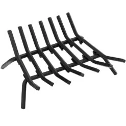 18 In. Fireplace Log Grate Heavy-Duty Steel Firewood Burning Rack Holder