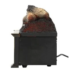 23 In. Infrared Electric Fireplace Log Set Heater With Adjustable LED Flames And Remote, Crackling Sound -Fire Place Store country living electric fireplace logs cl ls 812 1 2 1f 1000