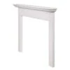 48 In. X 40 In. Crisp White Full Surround Interior Opening Fireplace Mantel