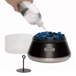 Outdoor 7.25 In. H Petite Tabletop Fire Bowl With Glass Stones -Fire Place Store cuisinart outdoors outdoor fireplaces coh 700 4f 1000