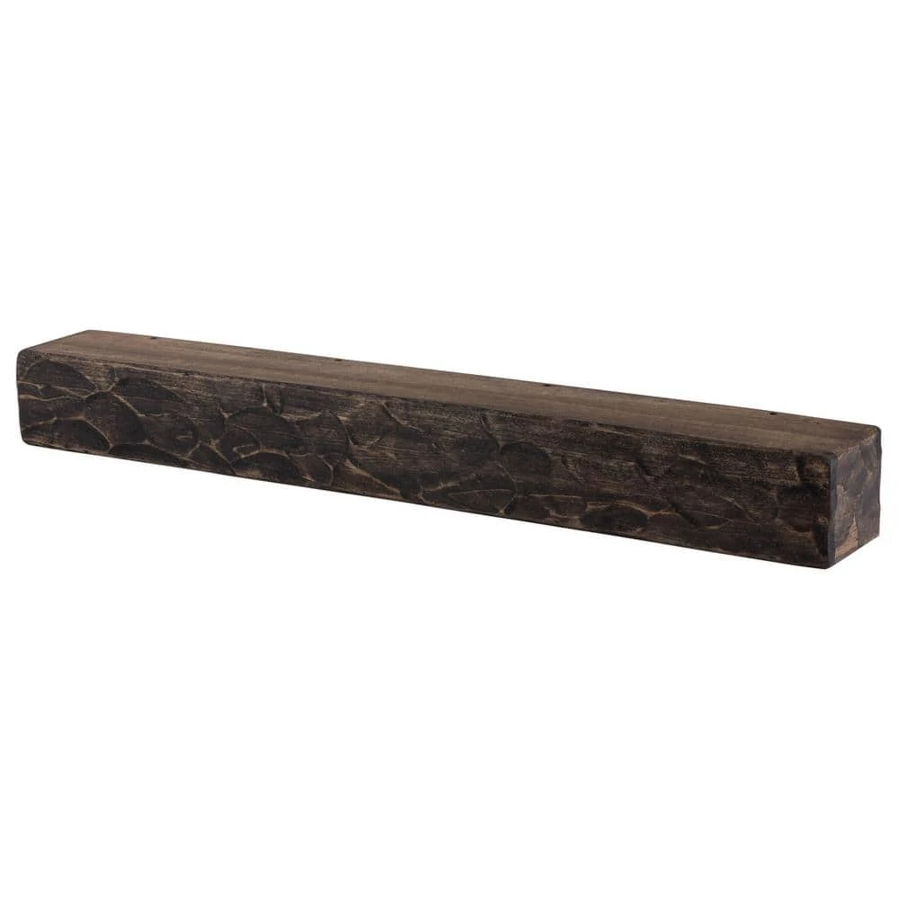 Rough Hewn 72 In. X 5.5 In. Dark Chocolate Mantel 5 Rough Hewn 72 In. X 5.5 In. Dark Chocolate Mantel - Image 5