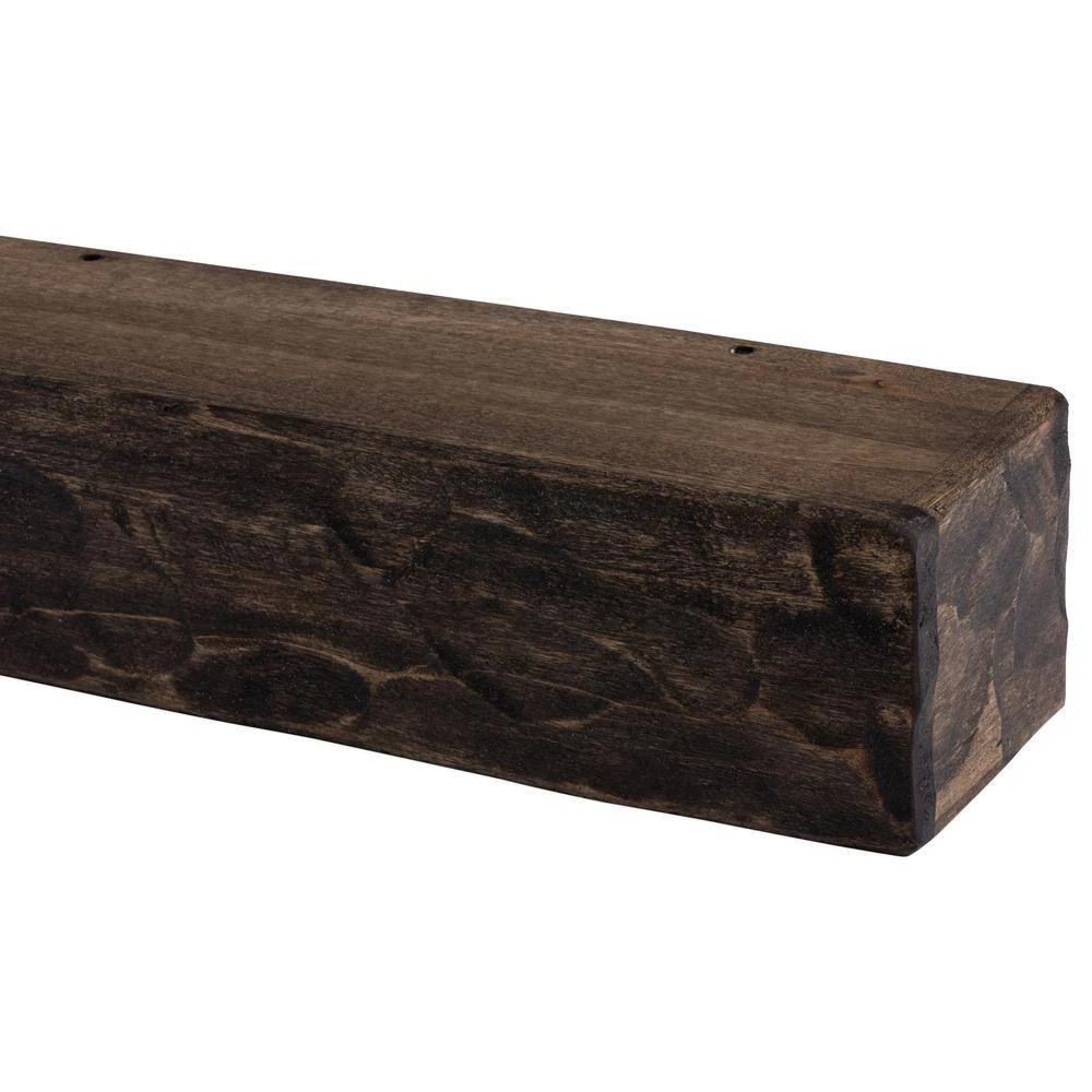Rough Hewn 72 In. X 5.5 In. Dark Chocolate Mantel 6 Rough Hewn 72 In. X 5.5 In. Dark Chocolate Mantel - Image 6