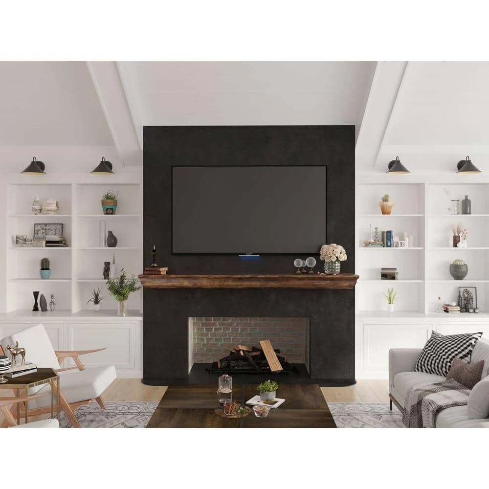 60 In. Dark Chocolate Shaker Mantel Shelf 8 60 In. Dark Chocolate Shaker Mantel Shelf - Image 8