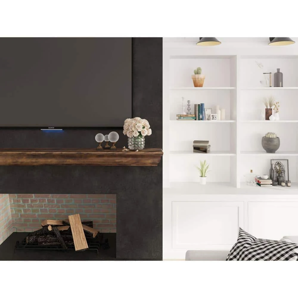 60 In. Dark Chocolate Shaker Mantel Shelf 2 60 In. Dark Chocolate Shaker Mantel Shelf - Image 2