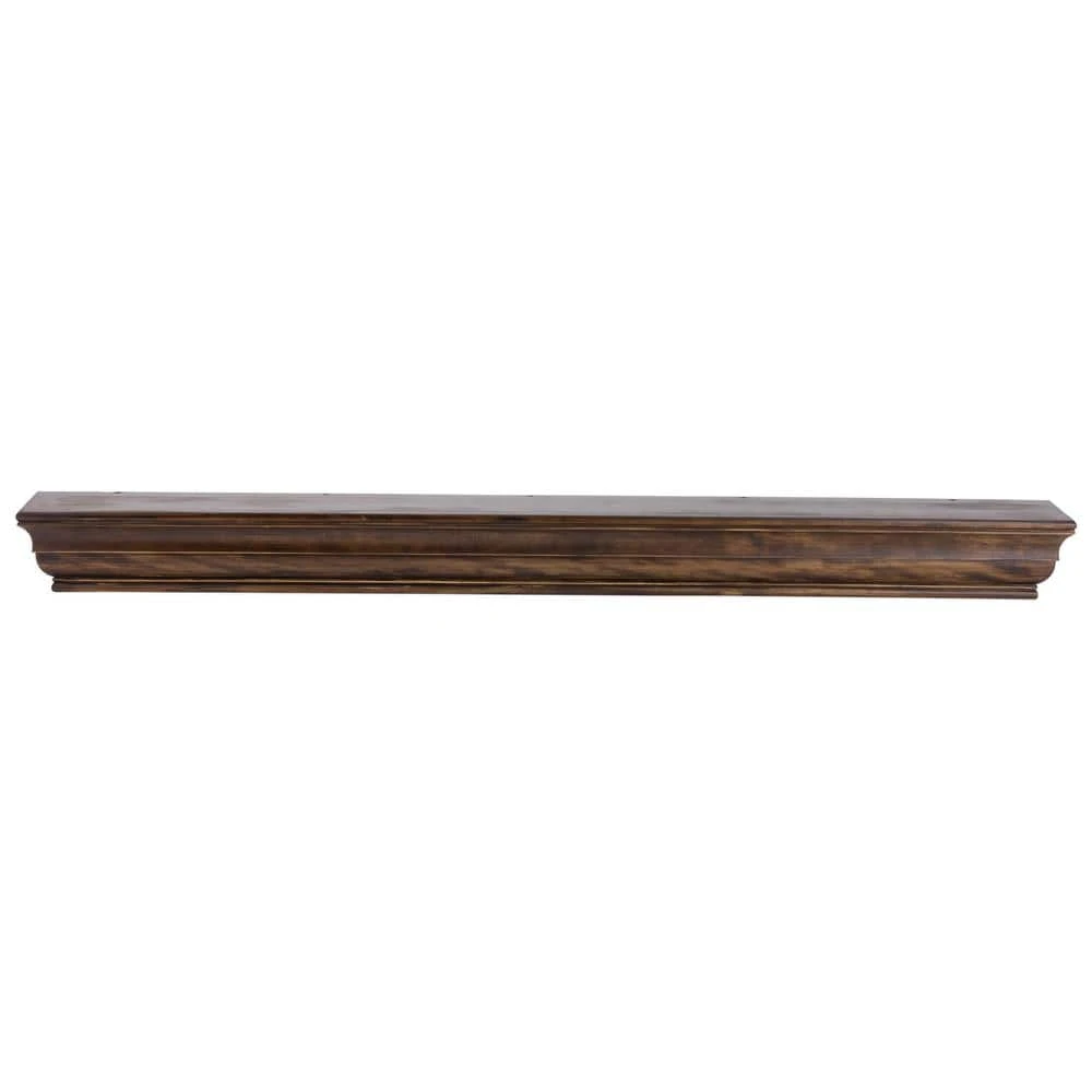 60 In. Dark Chocolate Shaker Mantel Shelf 3 60 In. Dark Chocolate Shaker Mantel Shelf - Image 3