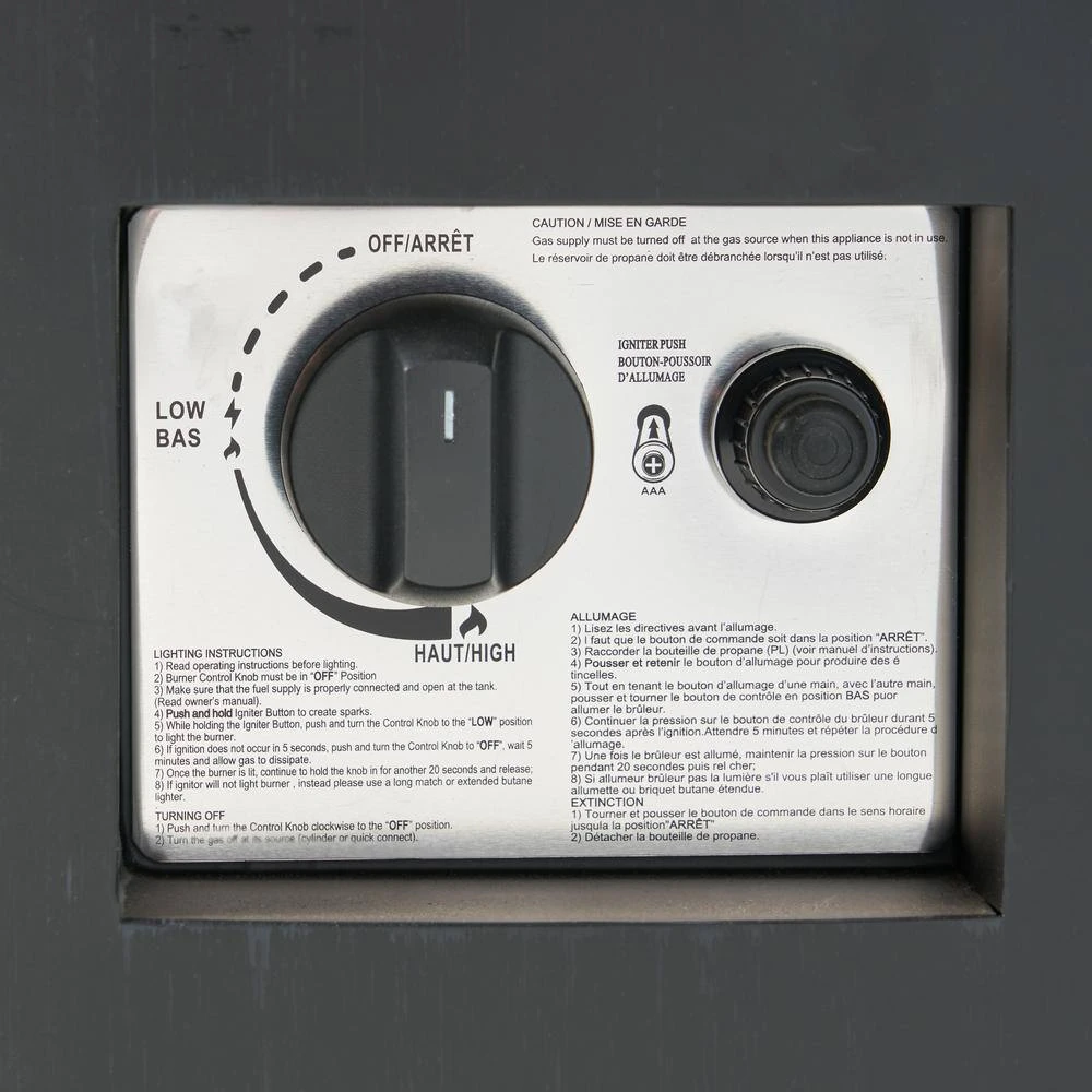 32 In. W X 13.5 In. H Iron Propane Burning Round Outdoor Patio Fire Pit In Dark Grey 6 32 In. W X 13.5 In. H Iron Propane Burning Round Outdoor Patio Fire Pit In Dark Grey - Image 6