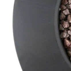 32 In. W X 13.5 In. H Iron Propane Burning Round Outdoor Patio Fire Pit In Dark Grey 18 32 In. W X 13.5 In. H Iron Propane Burning Round Outdoor Patio Fire Pit In Dark Grey -Fire Place Store dark gray staykiwi gas fire pits skbcfp19dg 76 1000