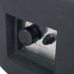 39 In. Dark Gray Circular Propane Outdoor Fire Pit -Fire Place Store dark grey coporesell gas fire pits clbcfp01dgr fa 1000